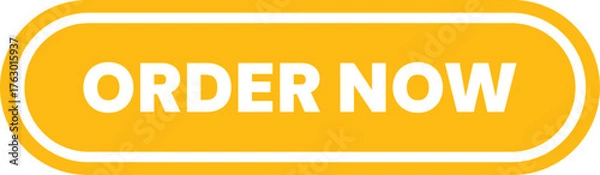 Fototapeta Yellow order now button modern flat design website element vector illustration of a call to action button
