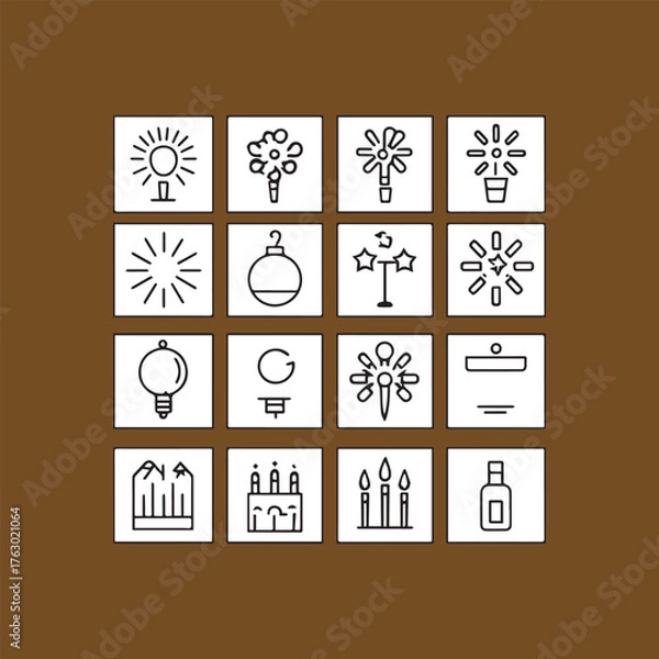 Fototapeta icons set