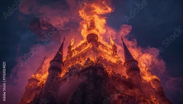 Obraz castle is fireing