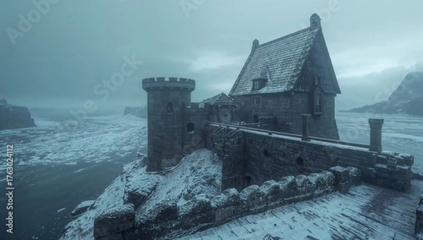 Obraz old fortress in the sea