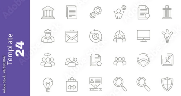 Obraz Versatile graphic design element with vibrant color options and classic typography