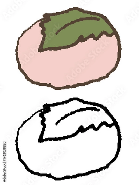 Obraz 手描きの桜もち