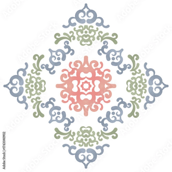Fototapeta ornamental round lace pattern