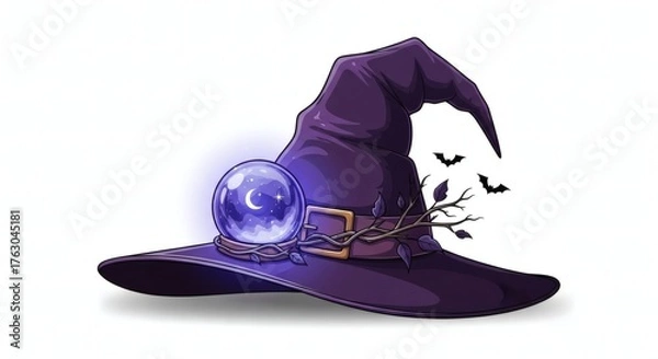 Obraz Cartoon Halloween Witch Hat 