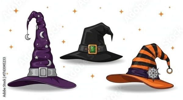 Obraz Halloween witch hat vector