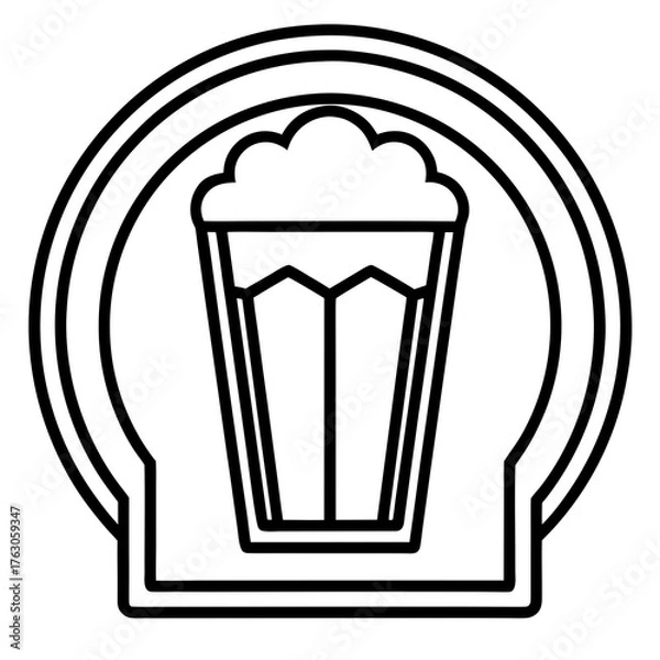 Obraz Beer lover arcade symbol on white background