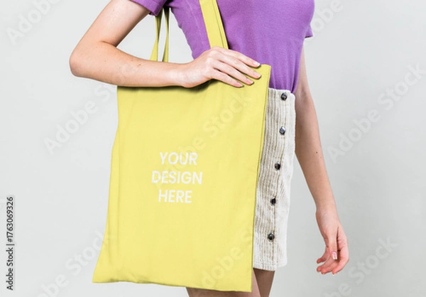 Obraz Customizable Tote Bag Design Mockup PSD