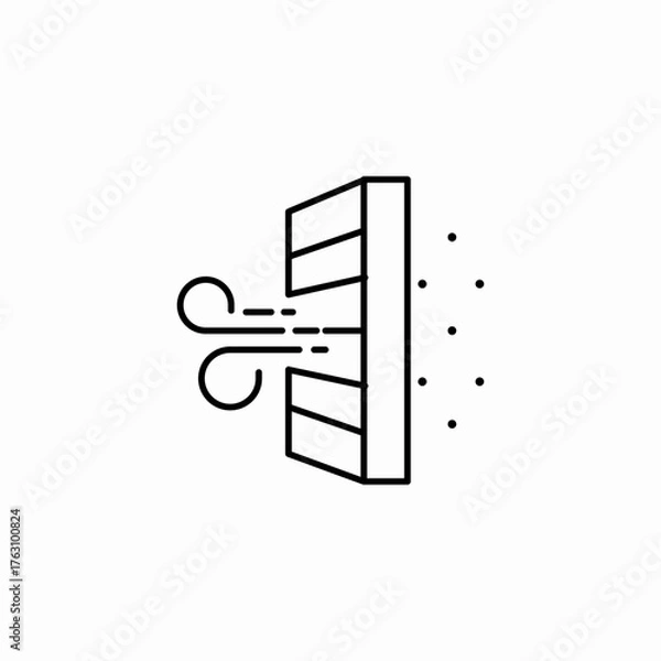 Obraz air purifier filter icon sign vector