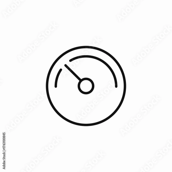 Obraz analog gauge meter icon sign vector