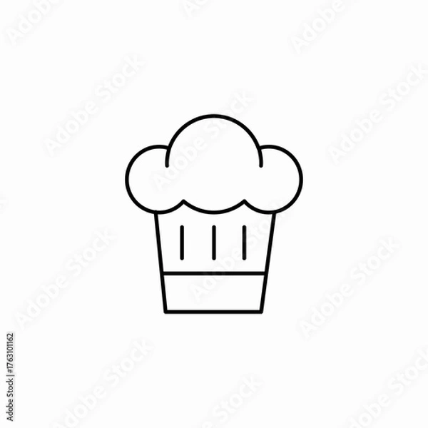 Obraz chef hat cooking icon sign vector