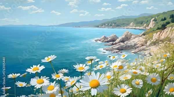 Obraz flowers on the coast