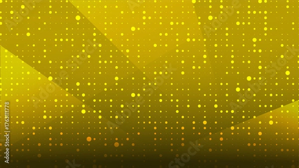 Obraz 大小さまざまなランダムドット背景（金）