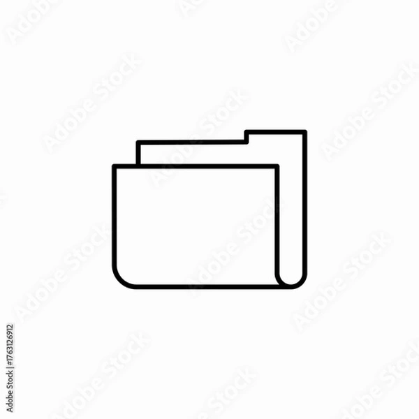 Fototapeta simple file folder icon sign vector