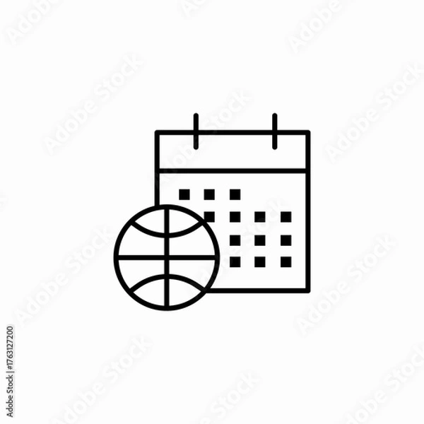 Fototapeta sports game schedule icon sign vector