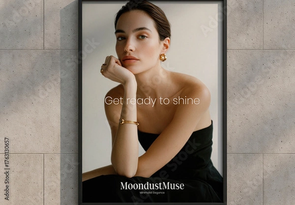 Obraz Elegant Fashion Poster Design Mockup PSD