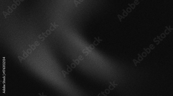 Fototapeta Black white grainy noise background, dark gradient monochrome abstract noise texture banner header backdrop design