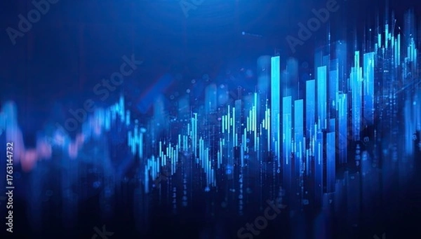 Fototapeta Abstract financial data visualization (1)