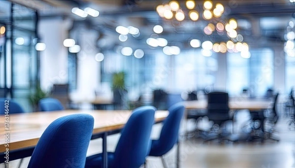 Fototapeta Blurred modern office interior (2)