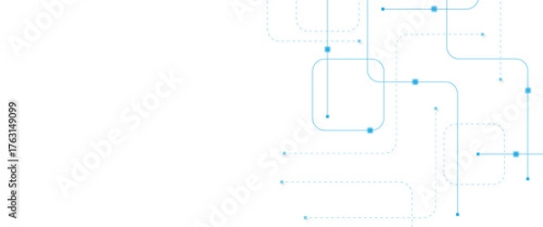 Obraz Abstract futuristic technology background. Technology background with crossed lines and dots.