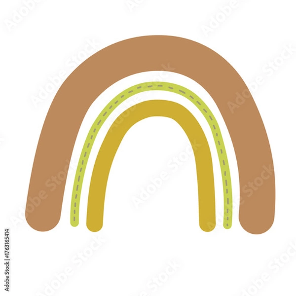 Obraz vector illustration rainbow autumn sunset