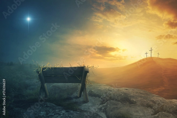 Fototapeta Żłóbek i krzyże