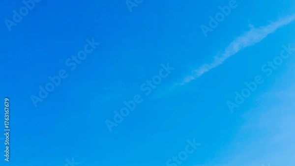 Obraz Clear Blue Sky Background with Light Clouds