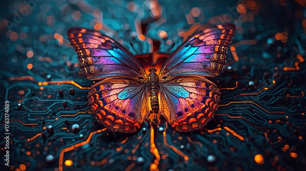 Fototapeta Mechanical Butterfly Robot