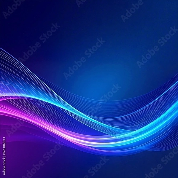 Fototapeta A vibrant abstract wave background featuring flowing curves in shades of blue and green, creating a sense of movement and tranquility.