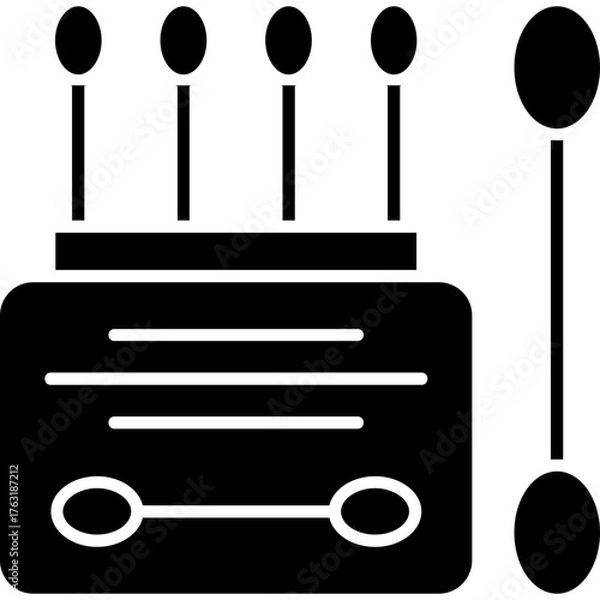 Obraz Cotton Swabs Icon