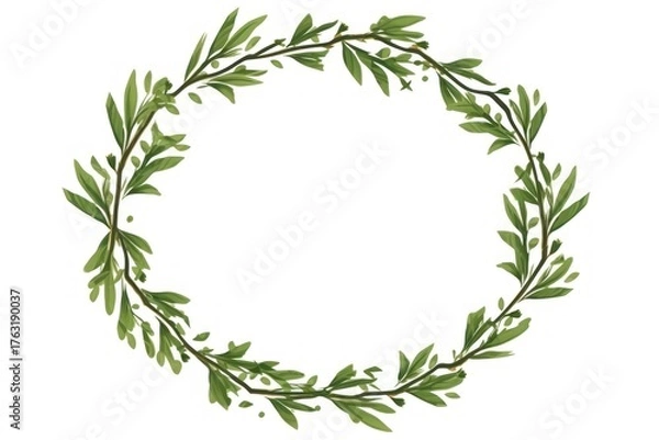 Fototapeta Garland pattern wreath shape.
