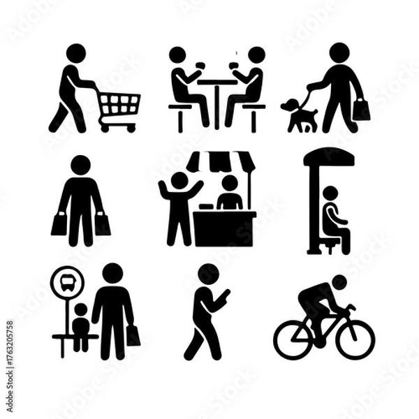 Fototapeta public utilise icon set