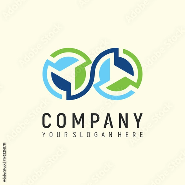 Fototapeta Infinity Tech Design Logo Concept Vector Template