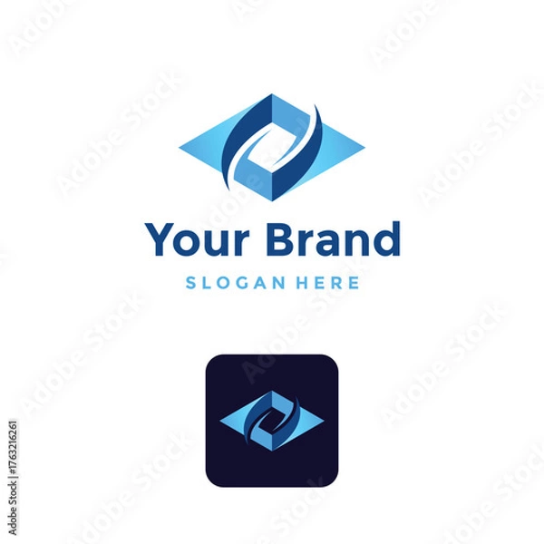 Fototapeta eye tech Design Logo Concept Vector Template