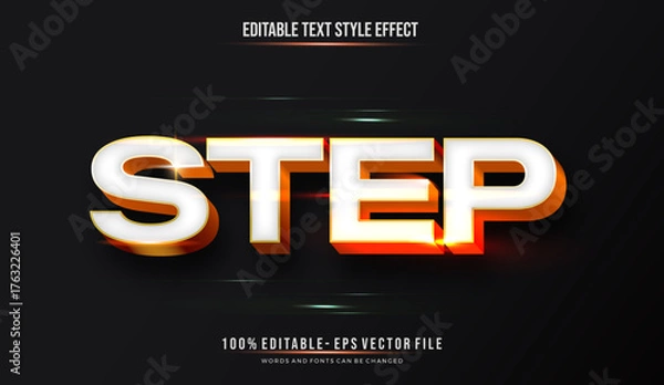 Fototapeta A vibrant, eye-catching Text Effect, text style. Editable text files vector illustration.