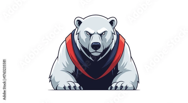 Obraz Polar bear looking directly at the viewer with focused intensity.