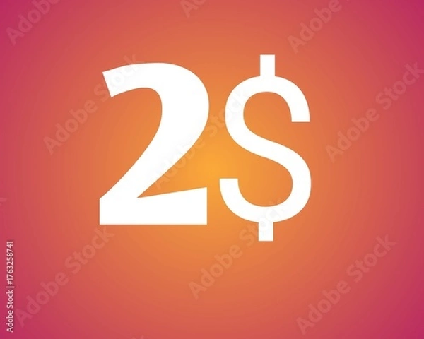 Obraz Dollar Sign Symbol on Gradient Background