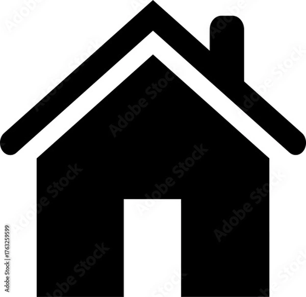 Fototapeta Web home flat icon house symbol vector for apps and websites