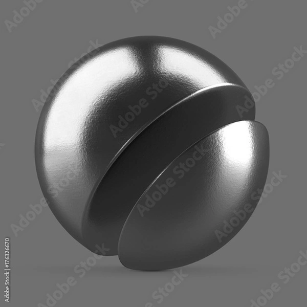 Obraz Srebrny porysowany metal