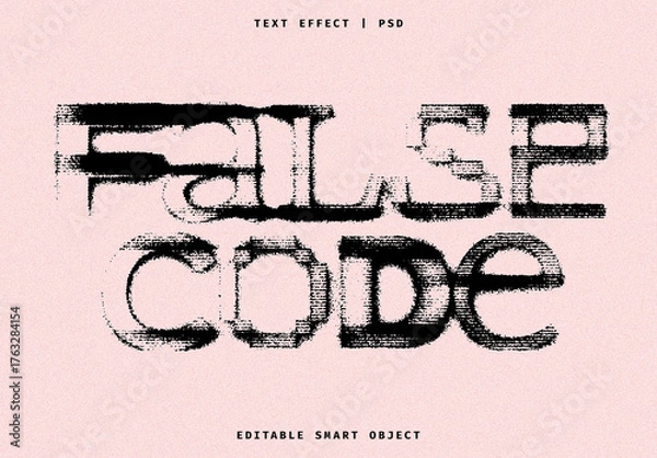 Obraz Black Faulty Text Effect