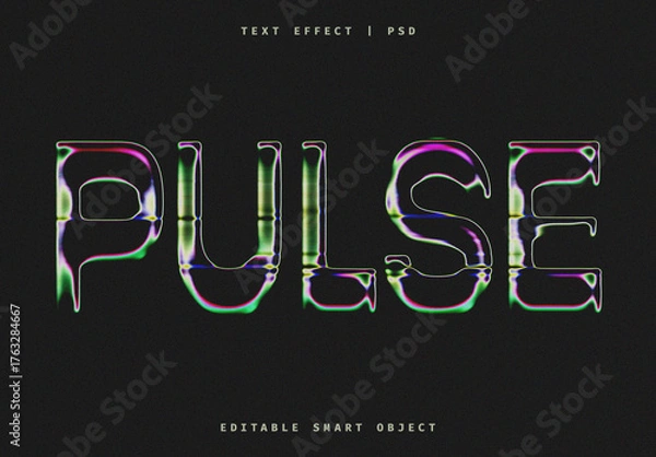 Obraz Colorful Iridescent Text Effect