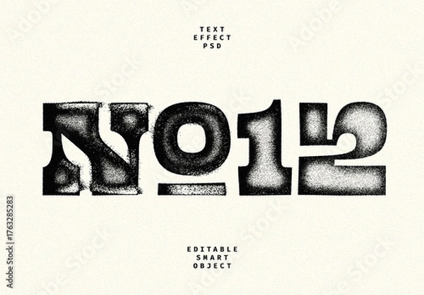 Obraz Black Rough Text Effect