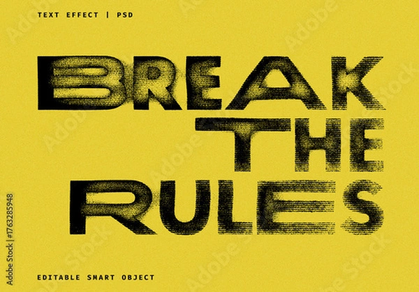 Obraz Black Messy Chaotic Text Effect