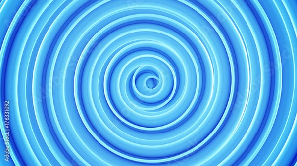 Obraz Blue spiral shape. Abstract 3D render
