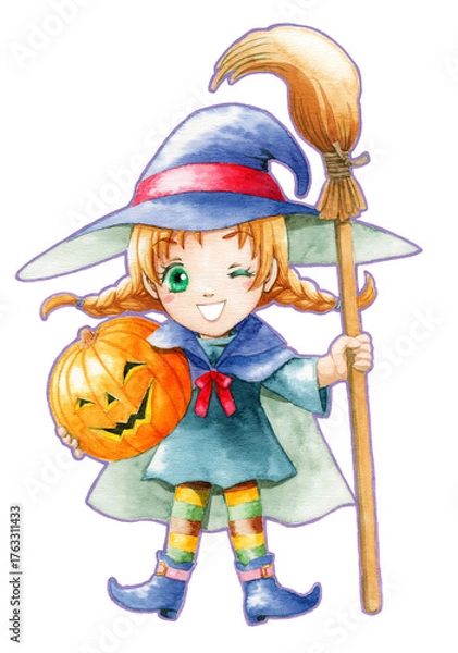 Obraz ハロウィン魔女の仮装の女の子