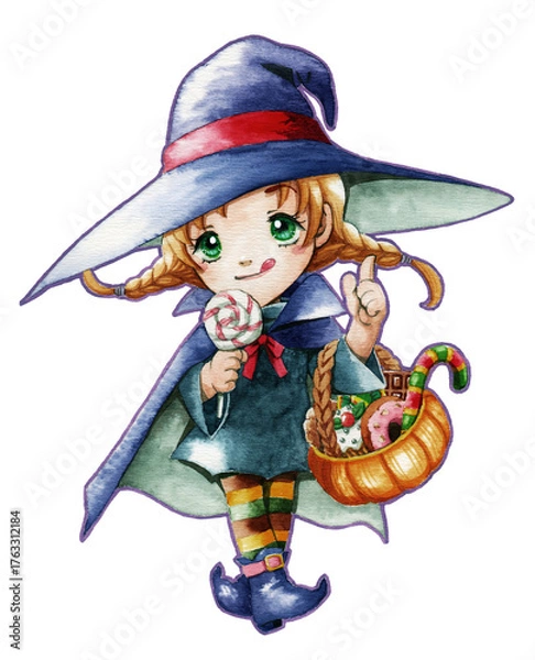 Obraz ハロウィン魔女の仮装の女の子