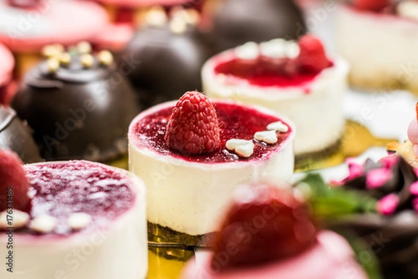 Obraz desserts in bakery case