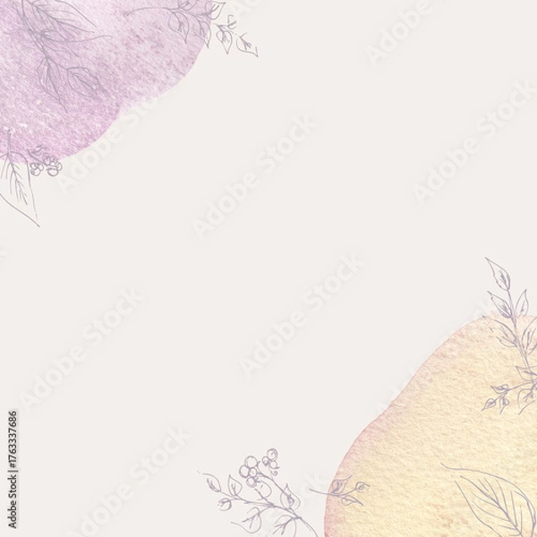 Obraz くすみカラー水彩背景