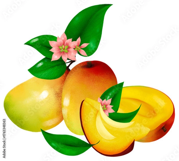 Obraz Mango illustration PNG compisition