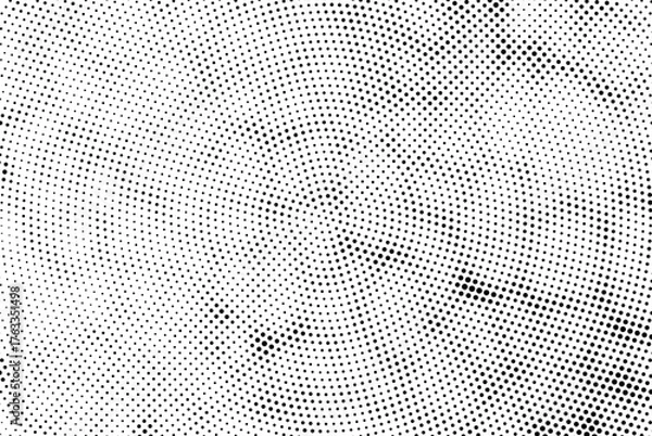 Obraz grunge halftone dots background, Abstract Halftone Dot Texture with Radial , black and white grunge dots background, abstract halftone background, Abstract black and white halftone dot pattern vector