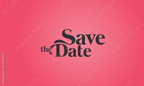 Fototapeta Save the date banner. Can be used for business, marketing and advertising. logo graphic design of event summit made for Technology and upcoming events. Vector EPS 10